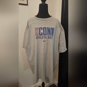 Nike Gray UCONN Athletic Dept. Men's Shirt Vintage 90's XXL